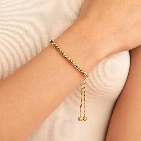Cora Custom Simple Beaded Round Bracelet