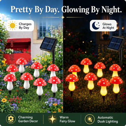 Solar Mushroom Garden Lights