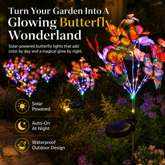 Solar Butterfly Garden Stake Lights