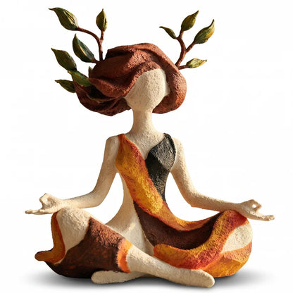 Meditation Girl Decorative Figurine