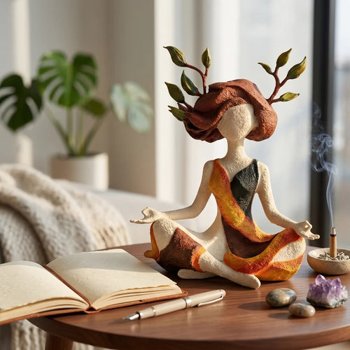 Meditation Girl Decorative Figurine