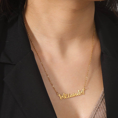 Nova Butterfly Name Necklace