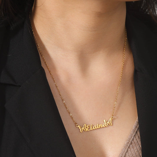Nova Butterfly Name Necklace