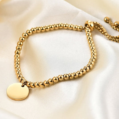 Cora Custom Simple Beaded Round Bracelet