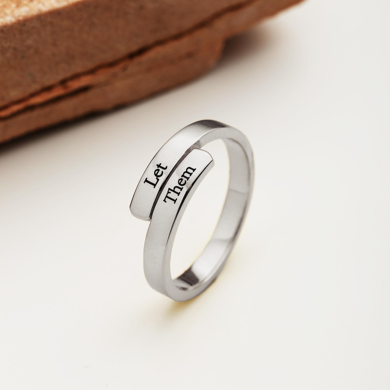 Savannah Personalized Custom Name Misaligned Open Ring