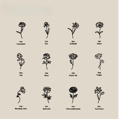 Luna Twelve Flower Language Bracelet